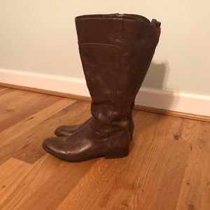 Wide-calf Brown Boots